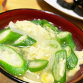 seacomet's cooksnap of when they made ●おくらと卵の簡単スープ●.