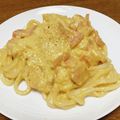 vabochan's cooksnap of when they made 簡単！家族大絶賛！濃厚カルボナーラうどん.