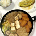 クックP8KGHH☆'s cooksnap of when they made さつま揚げとキノコのすき焼き風.