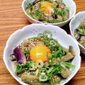 ☆魔矢☆'s cooksnap of when they made レンジで簡単♪とろとろお月見なすユッケ.