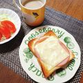 もふもふクロさん's cooksnap of when they made ハムチーズトースト(マヨ砂糖).