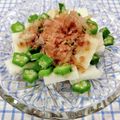 在宅勤務のおじさん's cooksnap of when they made オクラと長芋のおかかポン酢和え.