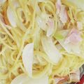 ももちゃんまこちゃん's cooksnap of when they made フライパンひとつ♪♪クリームスパゲティ.