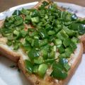 kuishinboF's cooksnap of when they made 肉味噌☆ピーマントースト.