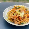 西＊絵子's cooksnap of when they made 【絶品】B級グルメ！ホルモン焼きそば♪.
