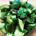 ゆみしゅー's cooksnap of when they made オクラときゅうりの塩昆布ナムル♪♪.