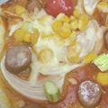 ひぃちゃんひー's cooksnap of when they made Xmasにも♡冷凍パイシートで簡単ピザ♪.