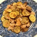 悠LOVE航's cooksnap of when they made なすとズッキーニのレモンじょうゆ炒め.