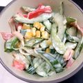 ゃゃッキりん梵's cooksnap of when they made きゅうりとコーンとかにかまのデリサラダ.