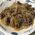 puniＫ's cooksnap of when they made 10分未満♪フライパンひとつで牛丼♪.