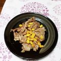 ジョングレ's cooksnap of when they made 豚肉とコーンの甘い炒め物.