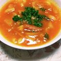 TomoGoQoo's cooksnap of when they made マカロニ入り食べるトマトスープ☆.
