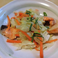 由芽15's cooksnap of when they made 簡単魚料理☆鮭と野菜のマヨネーズソース.