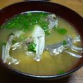 Match's cooksnap of when they made ♪はまちのアラの赤だし♪.