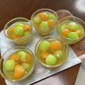茶すけさん's cooksnap of when they made アガーを使ったメロンゼリー.