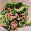 トリノオリンピック☆'s cooksnap of when they made ゴーヤとニラのひき肉みそ炒め.
