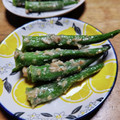 和☆2049's cooksnap of when they made オクラの胡麻和え♪箸が止まらない美味さ！.