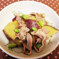 龍青空ママ's cooksnap of when they made さつまいもと枝豆と豚肉の煮物.