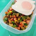一番星寿美次郎's cooksnap of when they made 超簡単！ウインナー野菜丼☆.