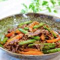 Satoco❋'s cooksnap of when they made 牛肉☆いんげん☆人参の甘辛きんぴら風.