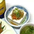 にきけん's cooksnap of when they made なめ茸キムチ冷や奴.