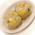 悠LOVE航's cooksnap of when they made 鮭チーズと卵ブロッコリーのおにぎり.