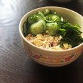 yu____ki's cooksnap of when they made 簡単♡きゅうりとさば缶で冷や汁風そうめん.