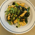 ピーナッツ子♪'s cooksnap of when they made 小松菜とワカメと卵の炒め物.