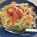ほーちゃん⭐'s cooksnap of when they made トマトと大葉の冷製ツナパスタ.