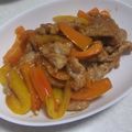 きらり流れ星's cooksnap of when they made 豚小間パプリカ甘辛炒め♪.