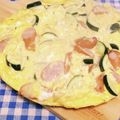 ととろ＆めい's cooksnap of when they made ズッキーニとウィンナーのオープンオムレツ.