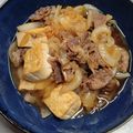 にゃんころ飯's cooksnap of when they made すき焼き風甘辛たれの肉豆腐.