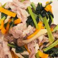 kuuko♪'s cooksnap of when they made 小松菜と豚肉のレンジ蒸し　.