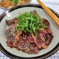 在宅勤務のおじさん's cooksnap of when they made プロ直伝！カツオのたたき丼.