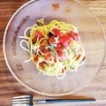 麻's cooksnap of when they made 簡単美味☆とろっナスとトマトの冷製パスタ.