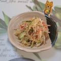 みかかめ's cooksnap of when they made 簡単で美味しいもやしとカニかまの中華あえ.