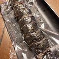 momナナ's cooksnap of when they made ラップでキレイ☆巻き寿司の切り方.