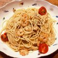 harucapapa's cooksnap of when they made 海老のパスタ　ジェノベーゼソース.