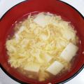 まゆ＊。's cooksnap of when they made ☆めちゃ旨☆かき玉豆腐汁☆.