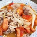 ミアンミアン's cooksnap of when they made 簡単節約☆豚こま肉のトマト塩だれ炒め。.