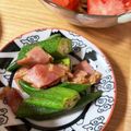 ほりもも's cooksnap of when they made バター醤油オクラベーコン.