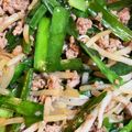 鈴木よしぞう's cooksnap of when they made 超簡単♡豚ひき肉のニラもやし炒め.