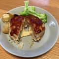 ららりららりん's cooksnap of when they made 万能味ソースで！チーズinハンバーグ.