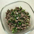 Ruriluru's cooksnap of when they made 簡単・ねぎ塩の豚そぼろ丼.