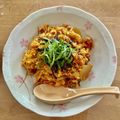 ちびすけヒカリ's cooksnap of when they made ご飯がパラパラ！キムチ納豆チャーハン.