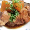 気まぐれ♡雨おんな's cooksnap of when they made お酢で柔らか時短☆豚肩ロース大根の甘辛煮.