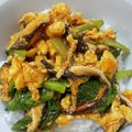 よによ's cooksnap of when they made 卵、椎茸、小松菜のチリソース.