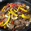 nikiGFK2O0's cooksnap of when they made 簡単！牛肉とパプリカの黒酢炒め.