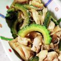 くりしぃ's cooksnap of when they made ゴーヤチャンプルより簡単！「鶏肉ゴーヤ」.