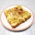 ＠迷子＠'s cooksnap of when they made わさび香るキャベツ胡麻和えチーズトースト.